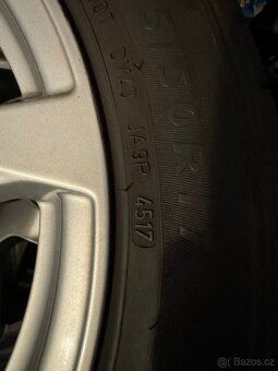 ALU KOLA AUDI A4 - 225/50/R17" s letními pneu DUNLOP 6mm - 4