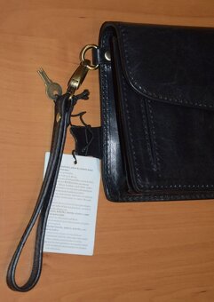 TAŠKA NA DOKLADY, ETUE -kožená, zámek, klíč, poutko, NOVÁ - 4