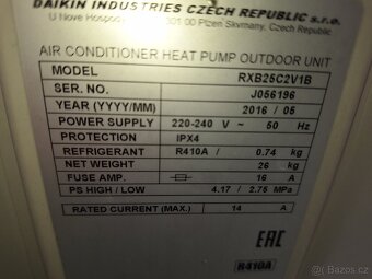 Klimatizace Daikin - vnitřní + vnější jednotka - 4