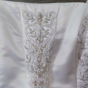 Jednoduché svatební šaty vel. 42/44 - 4