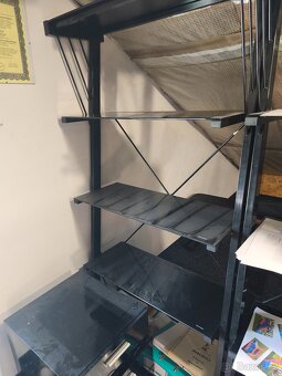 Kancelářský stůl skleněný - černý - 4