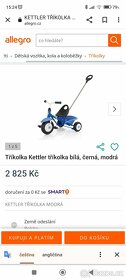 ŠLAPACÍ TŘÍKOLKA KETTLER S VODÍCÍ TYČÍ - 4
