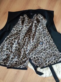 Jarní/ podzimní černý zavinovací kabátek - 4