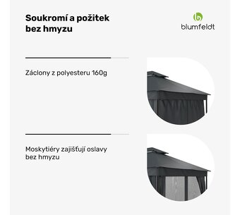 Zahradní altán Blumfeldt Mondo Dual 3x4 dark grey - 4