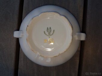 Starý porcelánový čajový servis, kompletní set, - 4