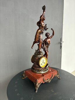 Starožitné francouzské krbové hodiny - 4