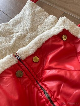 Dětský - Retro červený fusak s beránkem - 4