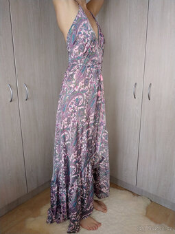 Letní hedvábné šaty Santorini Long, zn. Dolce Quela - Nové - 4