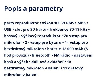 Párty reproduktor C-TECH Impressio Cappella - 4