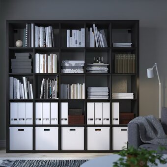 IKEA KALLAX Policový díl, černohnědá, 182x182 cm - 4
