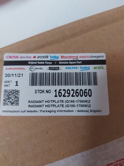 Náhradní plotýnky Beko atd. - 4