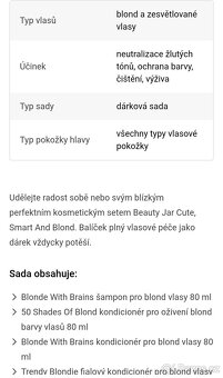 Nová sada pro blond vlasy,šampon,kondicionéry atd - 4