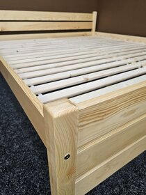 Prodám nové masiv zvýšené postele Nuno 180x200 s roštem - 4