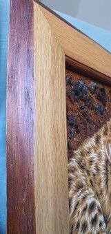 Jantarový obraz s motivem leoparda-ruční práce - 4