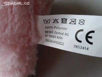Prasátko plyšák, výška cca 27cm - 4