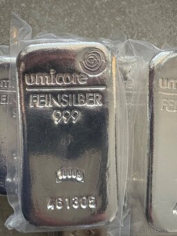 Investiční stříbrný slitek 1000g (UMICORE) - 4