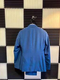 Modrý pánský oblek – sako + kalhoty - 4