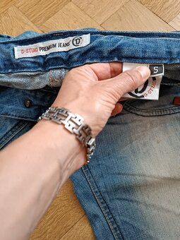 Džínové 3/4 kraťasy - 4