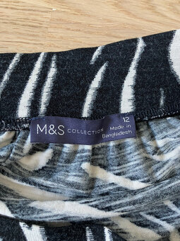 Černo-bílá sukně M&S - 4