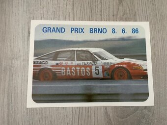 Grand Prix Brno - Mistrovství Evropy 1986 - program a č. roz - 4