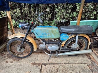 Jawa 23 Mustang bez TP, modrý 3. - 4