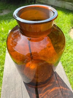 Velká skleněná lékárnická nebo skladovací dóza. - 4