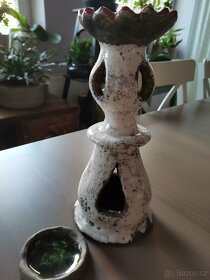 Svícen, lampa "Bílá královna" - zakázková výroba - 4