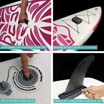 Paddleboard TIKI Pink 🩷, surfboard 320x84x15, 150 kg - 4