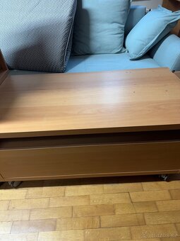 Tv stolek na kolečkách se 2 šuplíky - 4