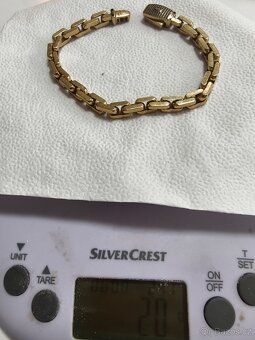 Zlatý náramek pilka - zakázková výroba - 4