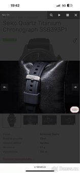 Seiko chronograph titanium (nové) hodinky - 4
