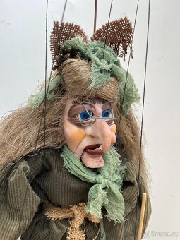 Sběratelské loutky marionety - čarodějnice a vodník - 4