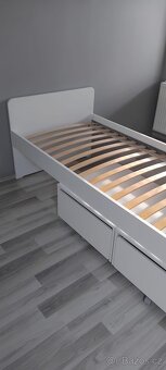 Postel s roštem, 2 šuplíky - 4