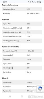 Nabízim solárni panel SOLARFAM 100W Monokrystalický - 4