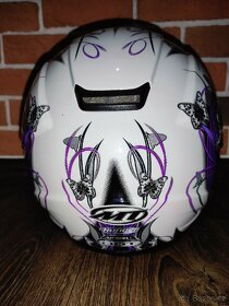 Dámská helma na motorku exkluzivní motýlková s perleťí - 4