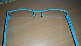Dámské brýle, úzké, hranaté, modro bílá barva - 4