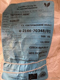 Tritikale jarní Dublet BIO certifikát - 4