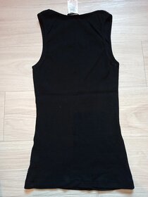 NOVÝ černý top s flitry S-M - 4