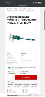 Digitální posuvné měřítko 0-150/0,02mm, INSIZE, Šuplera - 4