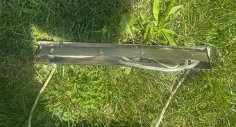 Stropní nerezové svítidlo , plně funkční, šířka 91 cm. - 4