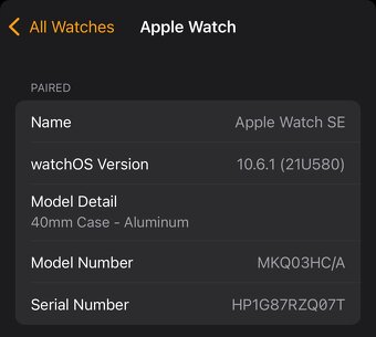 Apple Watch SE 40mm Gold Aluminum + Starlight Sport Band - 4