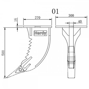 Rozrývací trn 2-4t s adapterem MS01 - 4