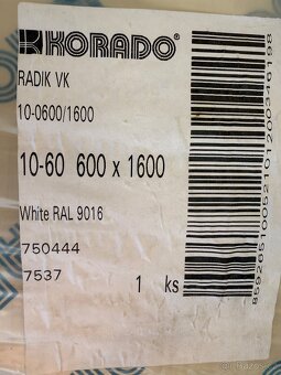 Radiátor deskový - KORADO RADIK 600x1600 - 4