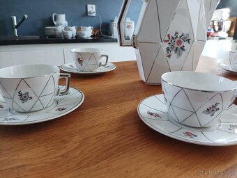 KUBISTICKÁ PORCELÁNOVÁ ČAJOVÁ SOUPRAVA CCP JM PORT DE LA CZE - 4