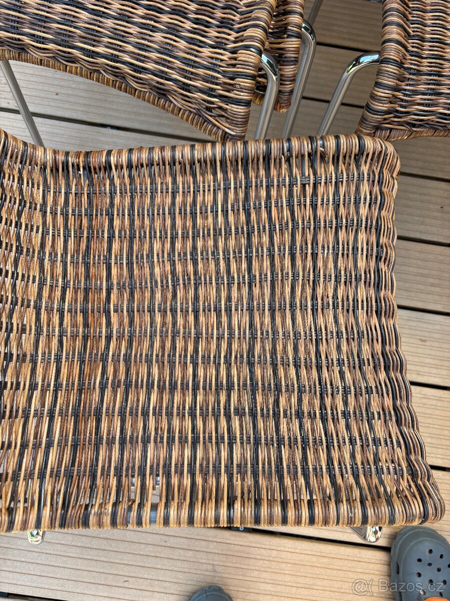 RATANOVÉ JÍDELNÍ ŽIDLE set 4+2 - 5