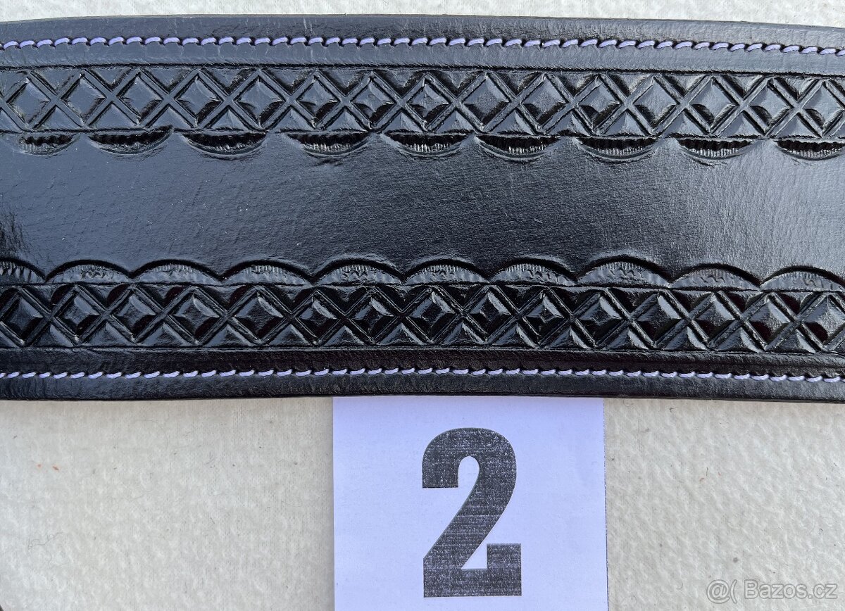 Westernový podbřišník kožený s propojovacím řemínkem MIX - 5