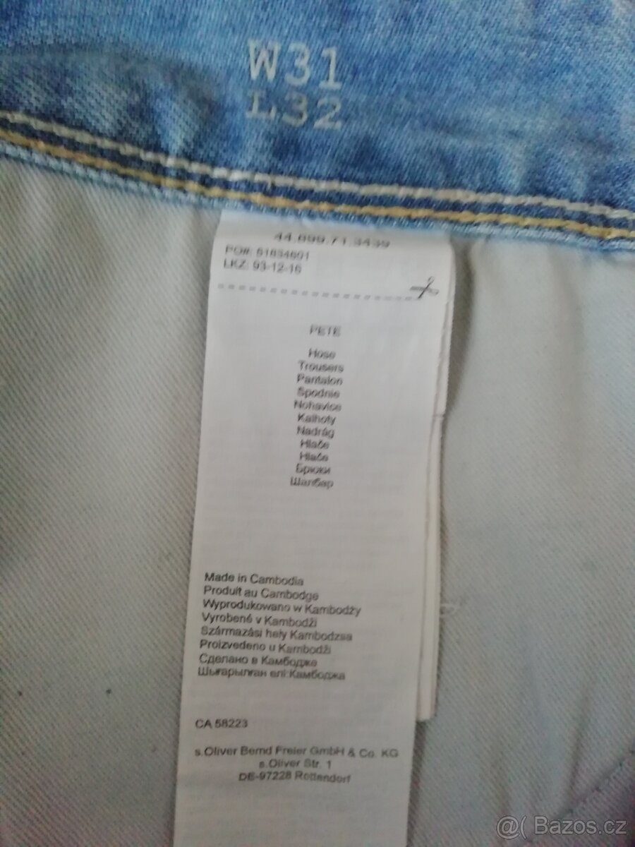 Q/S s.Oliver pánské rifle Pete regular fit modré - 5