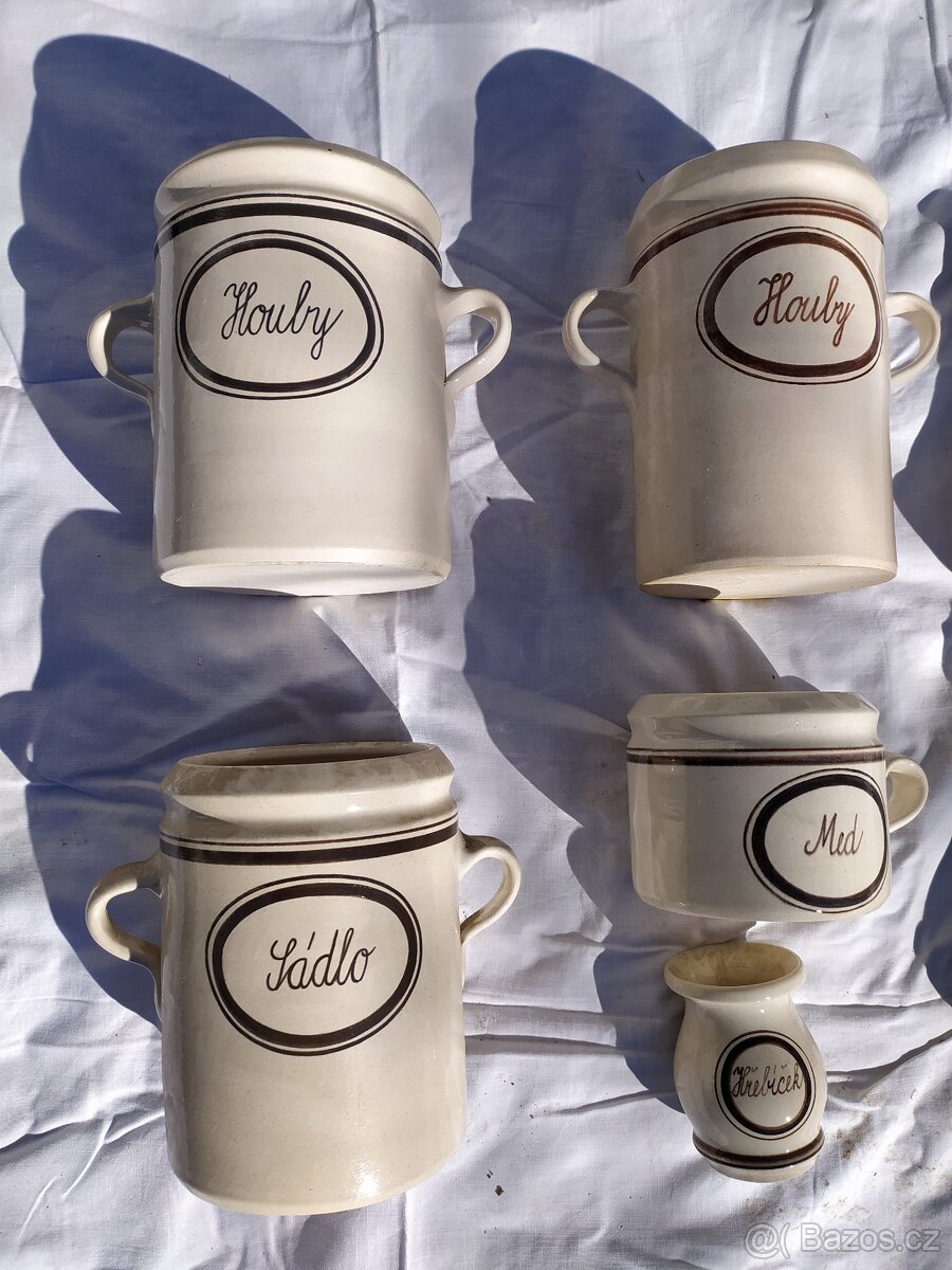 chalupářská keramika - houby,ocet,olej,med,sádlo,hřebíček - 5