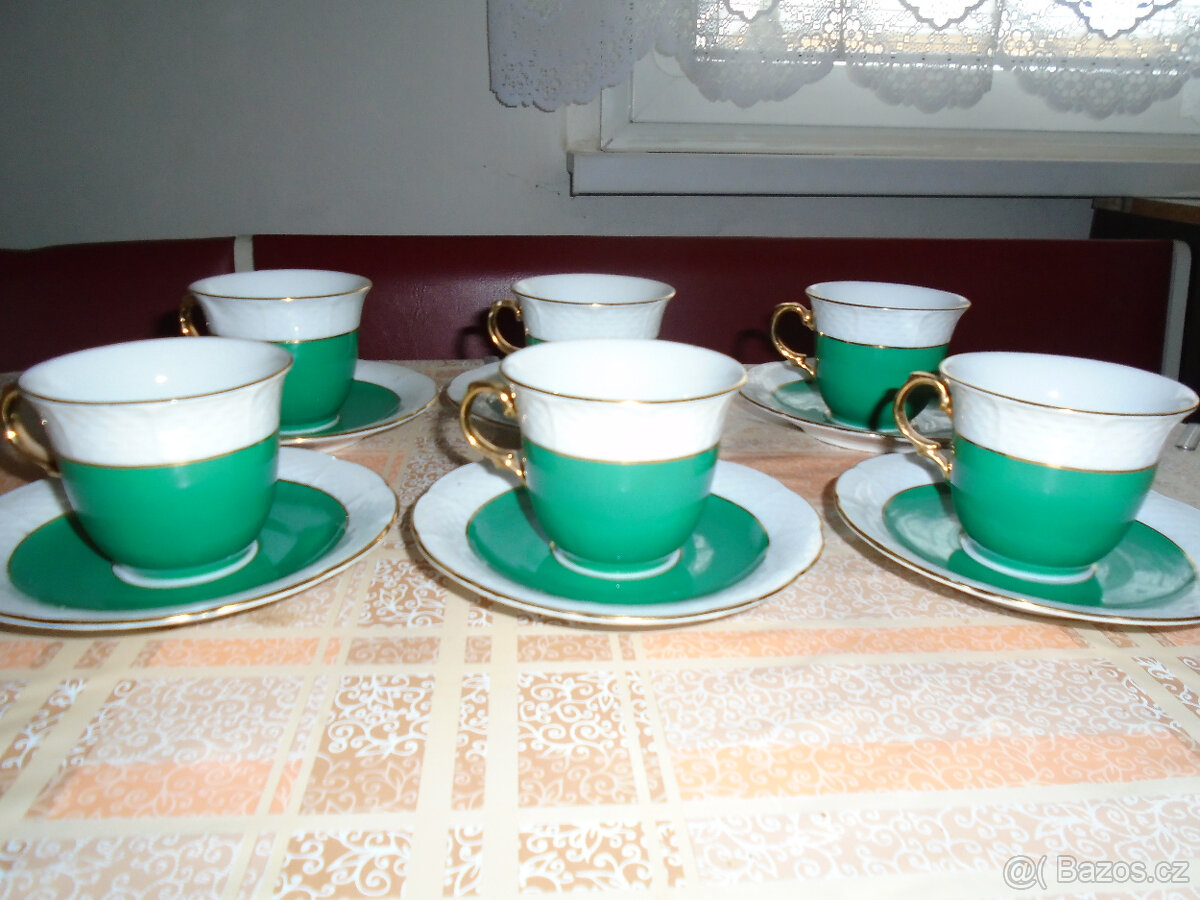 Prodám starožitné hrníčky Madein Scehoslovakia,skleničky - 5