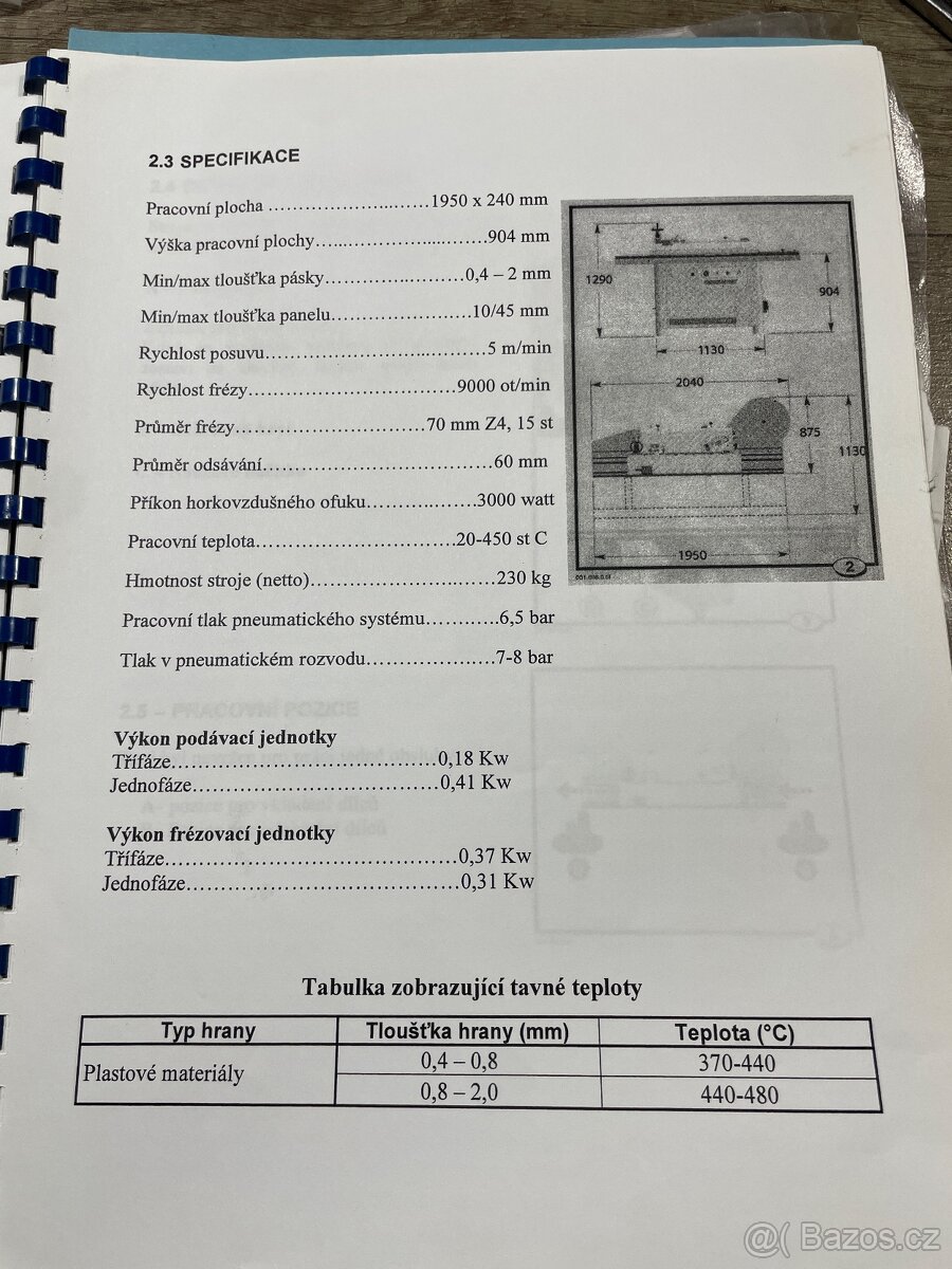 Prodám olepovačku hran SCM Mini Max ME 15 - 5
